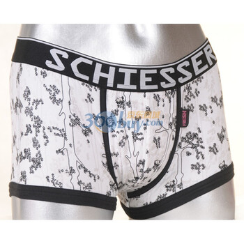 Schiesser舒雅 男士纯棉针织平角内裤(35-1557) 白色 L