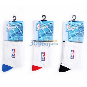 NBA大码男士运动袜A052杂色三双装 尺码28-30cm 均码
