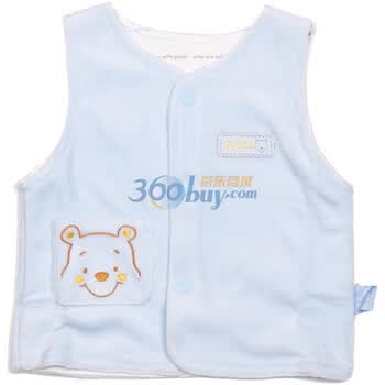 Disneybaby迪士尼宝宝维尼宝贝天鹅绒两面穿背心蓝色811305（90/52）