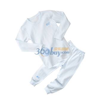 贝贝怡（bornbay） BB807 宝宝服 V领套装 婴儿童装内衣 淡蓝 130码