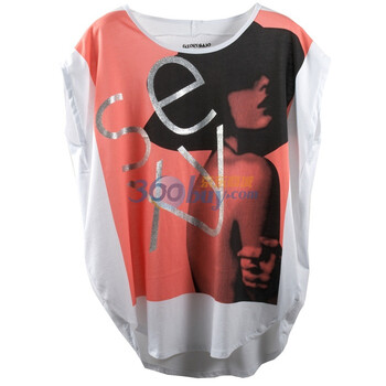 Giordano佐丹奴 T恤 女时尚烫钻涂鸦字母Big Tee 01391054 象牙色 M