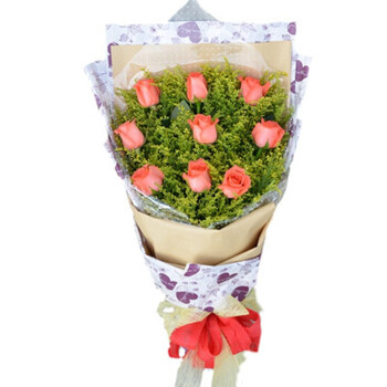 情人节鲜花速递 <em>送</em>老婆<em>送女友 生日</em>礼物 9枝粉