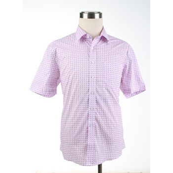 Friendsco 法都 男士红色格纹纯棉翻领短袖衬衫 FH31S0811-25 190/108A(44)