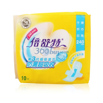 倍舒特 网面干爽纤巧日用卫生巾240mm/10片 SN24010
