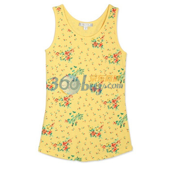 歌莉娅GOELIA印花背心105B019W 浅黄色 M