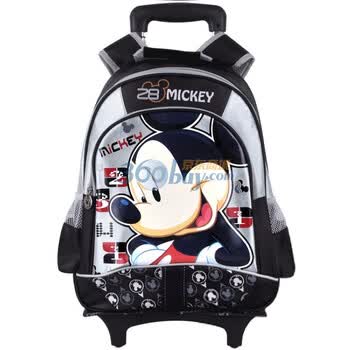 迪士尼Disney米奇米尼小学生儿童拉杆包 儿童可拆式双拉杆书包TR-M0383 黑色