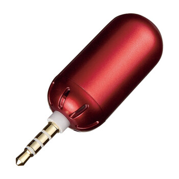 日本SANWA SUPPLY MM-MCSP1R 苹果专用迷你子弹扬声器 可作麦克风、也适用手机、MP3 红色