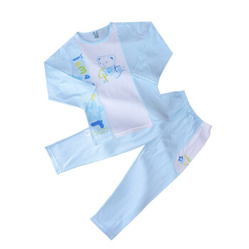 【小素材】春季新款儿童内衣 宝宝家居服套装 竹纤维内衣套装2504 粉红色 100