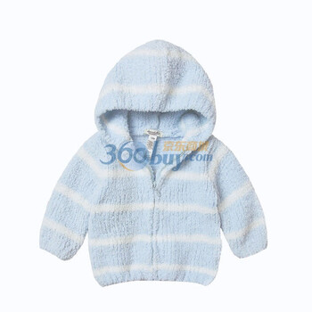 dave&bella 春款新品 超柔软可爱男女宝宝/婴儿服饰 条纹外套 139 浅蓝白色 80(24M)