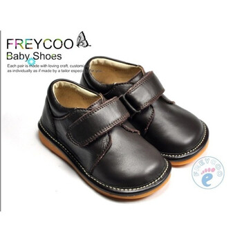 芙瑞可freycoo棕黑色小皮鞋 流行元素 纯色 欧美范儿 童鞋6062褐色26