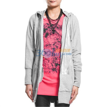 PEACEBIRD太平鸟【冬季新品】连帽卫衣AE1050383 灰色 XL
