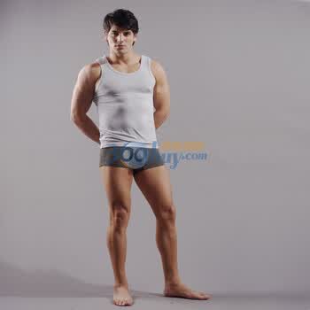 竹布男士背心（F1101） 浅灰色 XXL