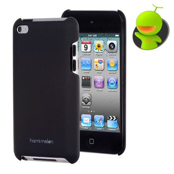 哈密瓜（hamimelon） HM0064 苹果ipod touch4后壳 touch4保护壳 保护套 纯色の夏系列 黑色