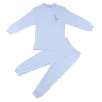 巧尼熊 宝宝服饰 2012竹纤维内衣套装 柔软 凉爽 抗菌 6004 浅蓝 90码