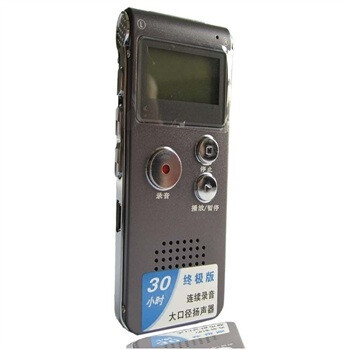 紫光电子（Uniscom）录音笔 UC-60 8G 终极版 金属机身 30小时超长待机 MP3外放 铁灰色