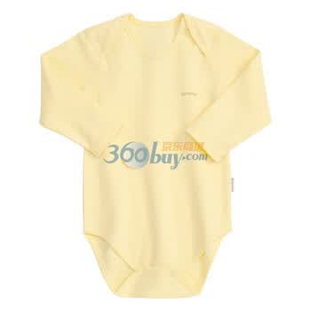贝贝怡 婴儿服连体衣爬衣宝宝服活动肩包屁衣 BB721 淡黄 18个月/身高86cm