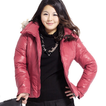 慕姗·诗怡MSSHE冬装胖人上新2012女装加大码灰鸭绒羽绒服带帽子毛领胖人外套2201 枣红色 3XL