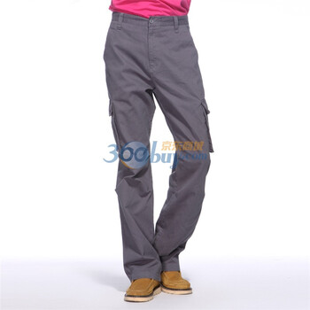 IZOD 秋季新品纯棉多口袋中腰男士休闲裤 3061916202201 灰色 190/96A(36)