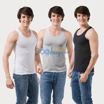 红豆集团红豆 2012新款 男士针织弹力背心 三色86012 86013 白灰黑三色 185