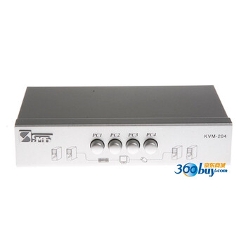 三堡（SANBAO）KVM-204 桌面式4口手动切换器（带配线）