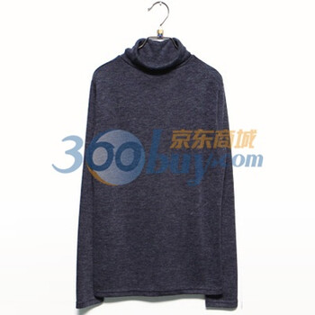 时尚起义 冬装韩国进口棉质混色高领T恤 男563394 海军蓝 one