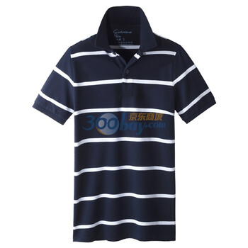 Giordano佐丹奴 Polo 男炫彩个性横间修身POLO 01012014 藏蓝 XL