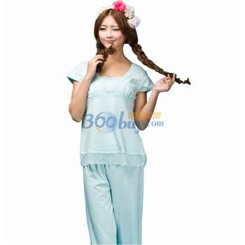 爱帝女士长绒棉家居服9105340911 宝石绿 XL