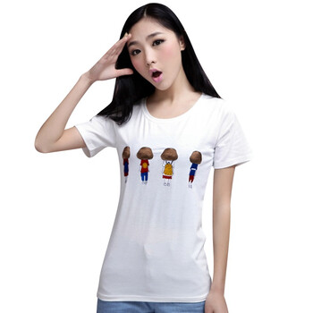 韩都衣舍 韩国2012夏装新款女T恤图案圆领短袖T恤NG2053 白色 M