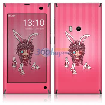 ideaSkin 诺基亚 N9 皮肤 装兔子的女孩 手机 外壳保护套皮贴膜 BALA850537