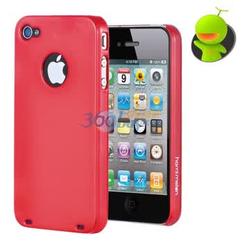 哈密瓜（hamimelon） HM0104　iphone4保护套 升级版钢琴烤漆12色 外壳 酒红色 送防尘塞贴膜