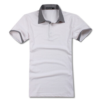 OBM2012新款男士休闲百搭短袖纯色POLO衫12DT018S 白色 180