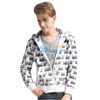 马克华菲2011秋装新品男装漂白色针织休闲外套7113026701米色XXL