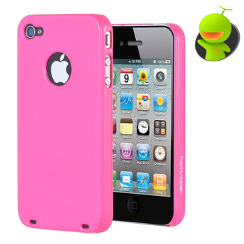 哈密瓜(hamimelon) HM0109 iphone4保护套 升级版钢琴烤漆12色 外壳 玫红色 送防尘塞贴膜