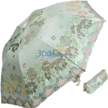 2012年新款 天堂伞 防紫外线 防晒 晴雨伞 3390E幽兰袭香 4号绿