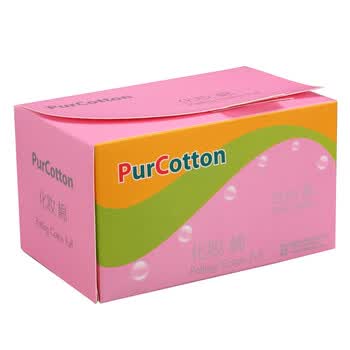 全棉时代Purcotton 彩妆工具 盒装化妆棉110g全棉平纹无纺布/6x7cm,100片/盒