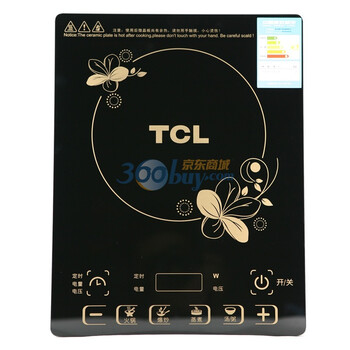 TCL TCH2024 触摸式 电磁炉 黑色 2000W 法国技术黑晶板 赠：汤锅+炒锅+蒸屉