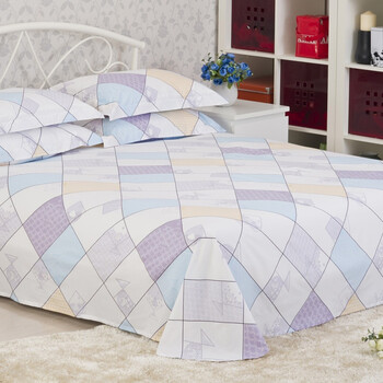 么小毛舒爽棉双人床单（240cm*250cm）恒梦奇鱼C8010-7