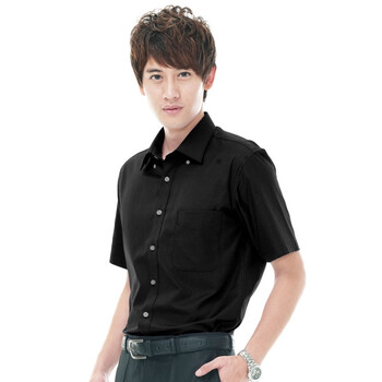 普派PUPAI男士商务修身短袖衬衫 塞浦路斯深