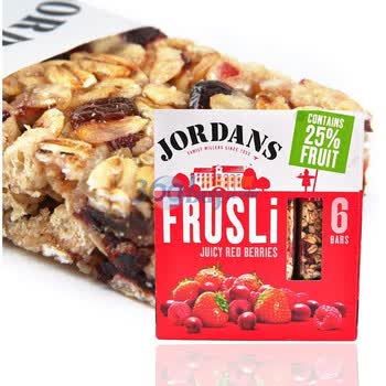 【乔丹斯】英国进口Jordans优质蔓越莓和苹果混合燕麦条（果Bar) 30克X6条