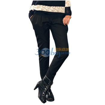 衣香丽影2012春装新品OL帅气百搭小脚裤1136048 黑色(91) XL