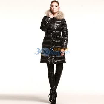 维克莱尔 vloyal 冬装新款羽绒服欧美时尚修身气质长款羽绒服长外套 VJ-21303 黑色 XL