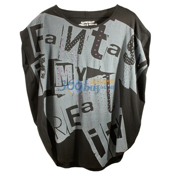 Giordano佐丹奴 T恤 女时尚烫钻涂鸦字母Big Tee 01391054 黑色 M