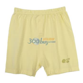 贝贝怡 宝宝内裤 儿童内裤 婴儿纯棉衣服两用开档裤子BB501 淡黄 90码