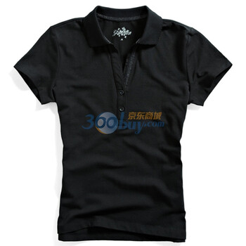 Giordano佐丹奴 Polo 女淡雅花边领弹力修身POLO 01310156 黑色 M