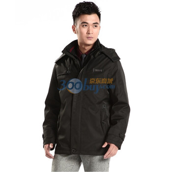 波司登【上羽】 11新款 男可脱卸内胆羽绒服 SL9111 黑色 190/104A(XXL)