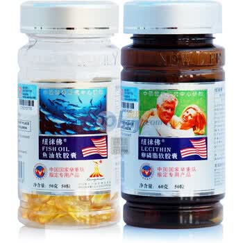 纽徕佛50鱼油+50卵磷脂三高基本套餐 DHA EPA 辅助降血脂