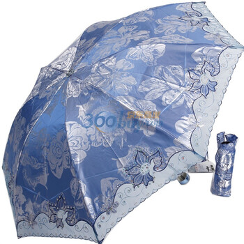 2012年新款 天堂伞 防紫外线 防晒 晴雨伞 347E名媛缎绣 6号蓝