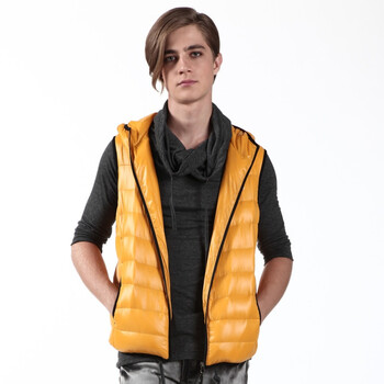 波司登2011新品秋羽绒服 男款时尚轻薄系列马夹 SR2139黄色190/104A(XXL)