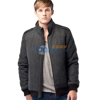 JACKWALK立领毛呢面料棉衣男士棉衣外套C0113503 深灰色 XXL