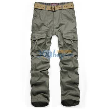 麻吉MATCH 男式休闲多袋运动工装长裤 6520 军绿色 XXL